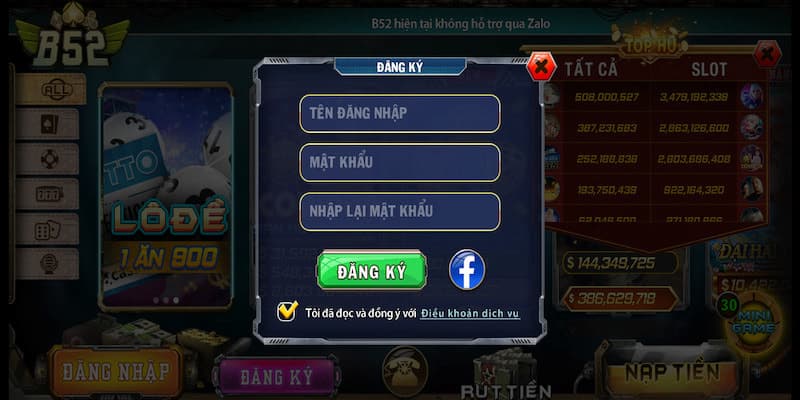 Hướng dẫn đăng ký B52 Club Hướng dẫn đăng ký B52 Club về các bước